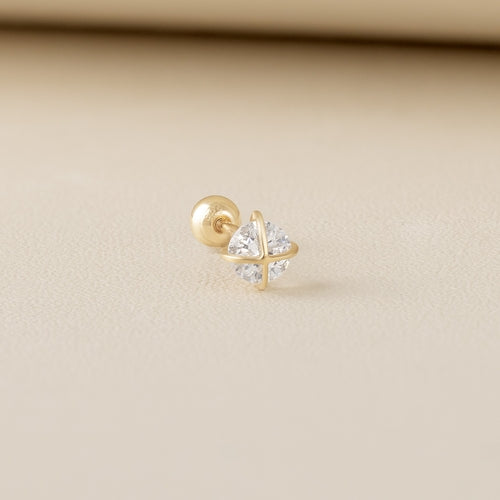 14K (58.5%) SOLID GOLD ROUND SPHERE PIERCING