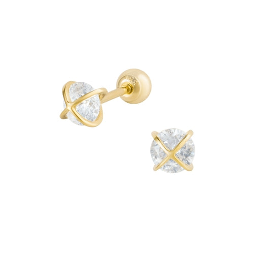 14K (58.5%) SOLID GOLD ROUND SPHERE PIERCING