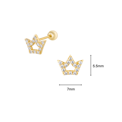 14K (58.5%) SOLID GOLD CROWNIE PIERCING